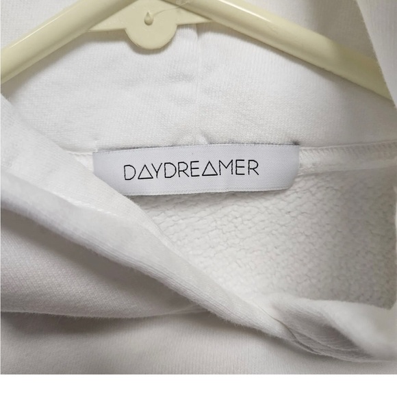 NWOT Day Dreamer Flyer White Hoodie Sweat Shirt Happy Saturday Mushroom Size Sm - Picture 8 of 9